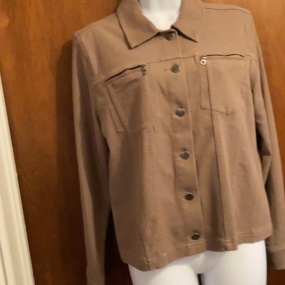 Christopher & Banks women’s brown denim jacket size small